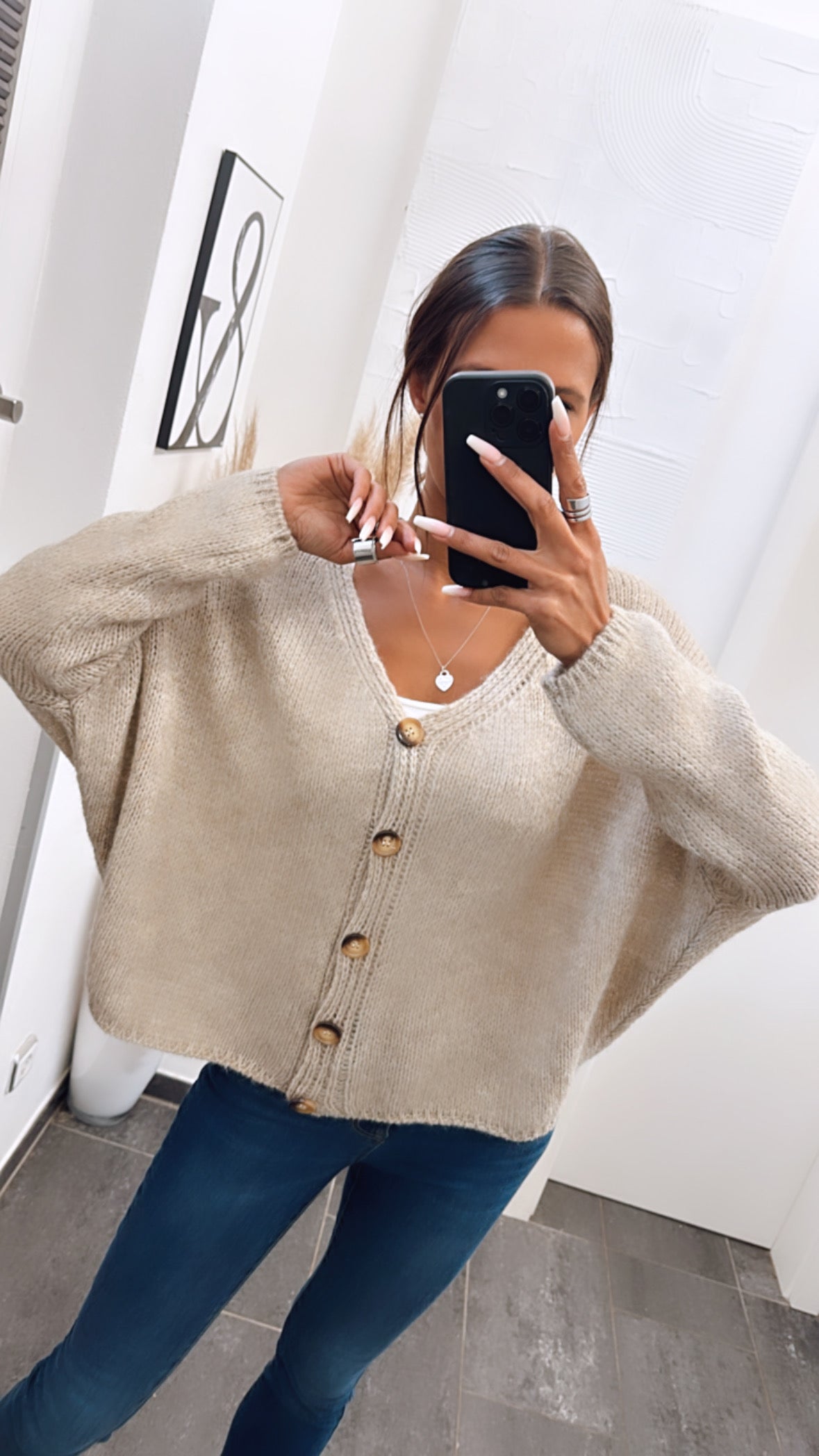 Livia | Strickcardigan mit Knopfleiste und lockerem Schnitt für Damen