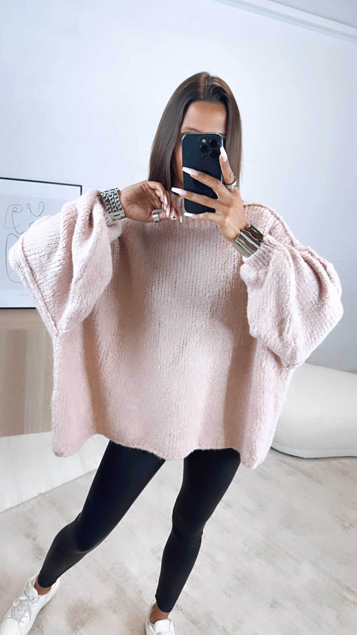 Liora | Oversize Pullover mit Kuschelmaterial für Damen