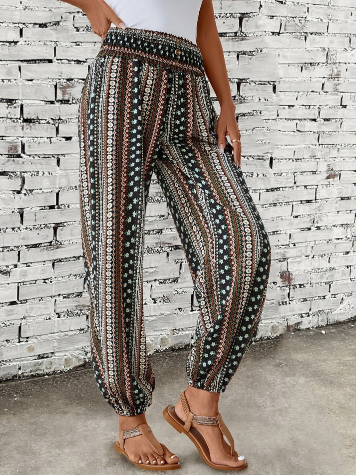 Luna | Hose mit Stilvollem Boho-Print und Hohem Tragekomfort für Damen