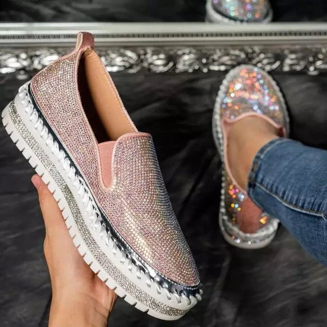 Luna | Statement-Schuhe mit Glitzerndem Glamour und Gepolstertem Komfort für Frauen