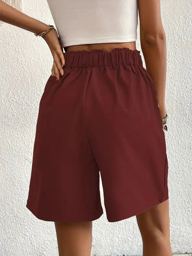 Liana | Leinen-Shorts mit Hoch Taillierung und Bequemen Taschen für Damen