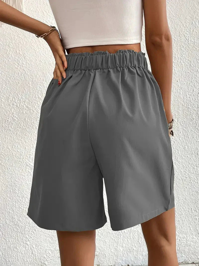 Liana | Leinen-Shorts mit Hoch Taillierung und Bequemen Taschen für Damen