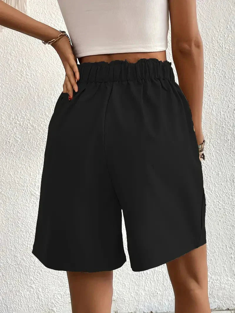 Liana | Leinen-Shorts mit Hoch Taillierung und Bequemen Taschen für Damen