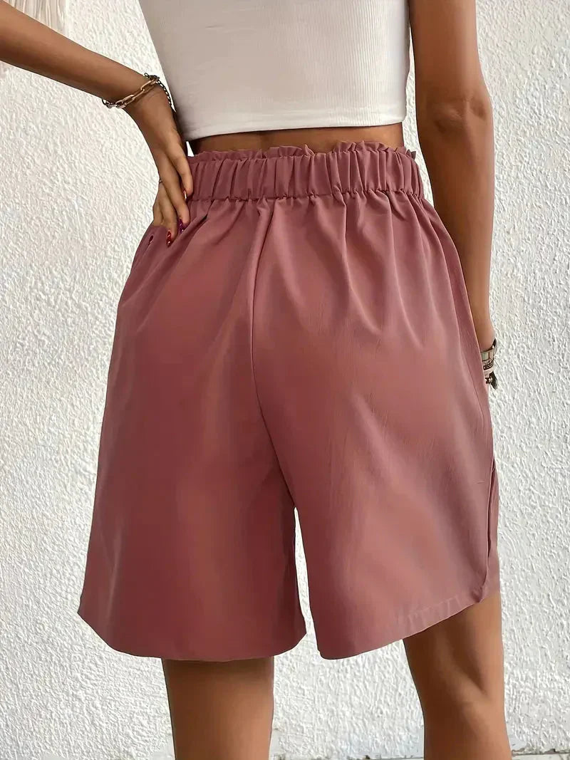 Liana | Leinen-Shorts mit Hoch Taillierung und Bequemen Taschen für Damen