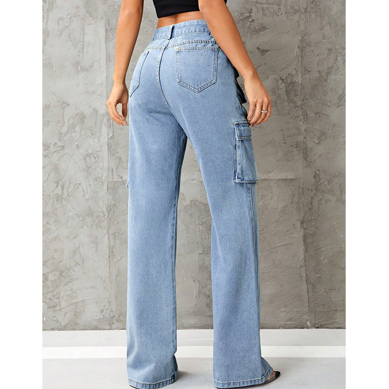 Livia | High-Waist Denim-Hose mit Angenehmem Tragekomfort und Modernen Details für Damen