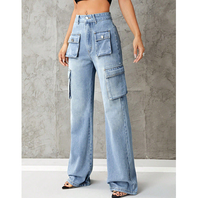 Livia | High-Waist Denim-Hose mit Angenehmem Tragekomfort und Modernen Details für Damen