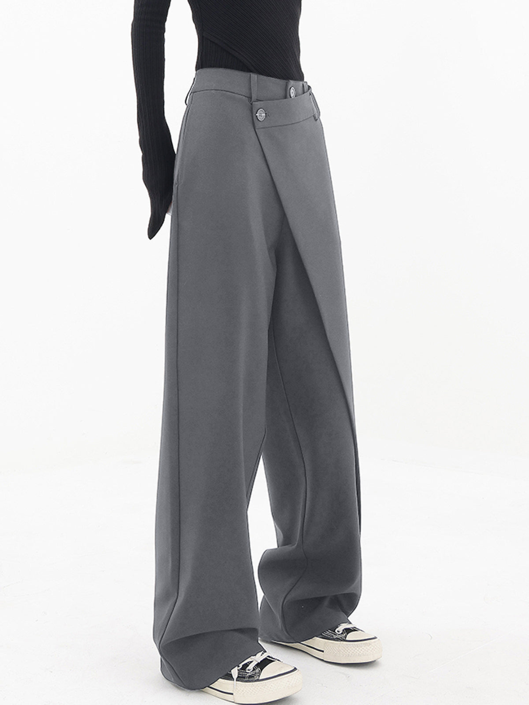 Liora | Baggy-Hose mit Asymmetrischem Schnitt und Stilvollem Design für Frauen