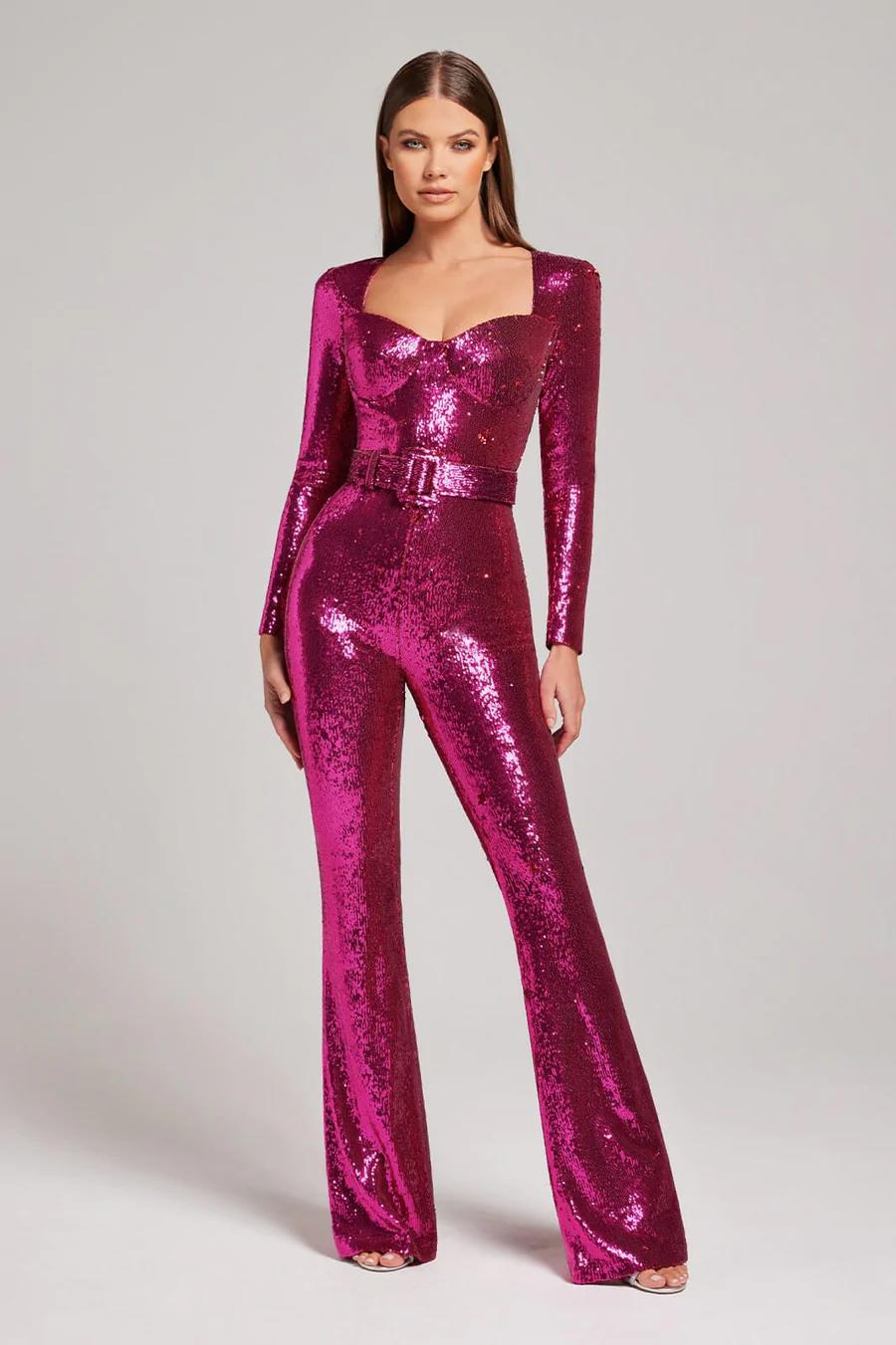 Celestia | Pailletten Jumpsuit mit Glamourösem Design für Frauen