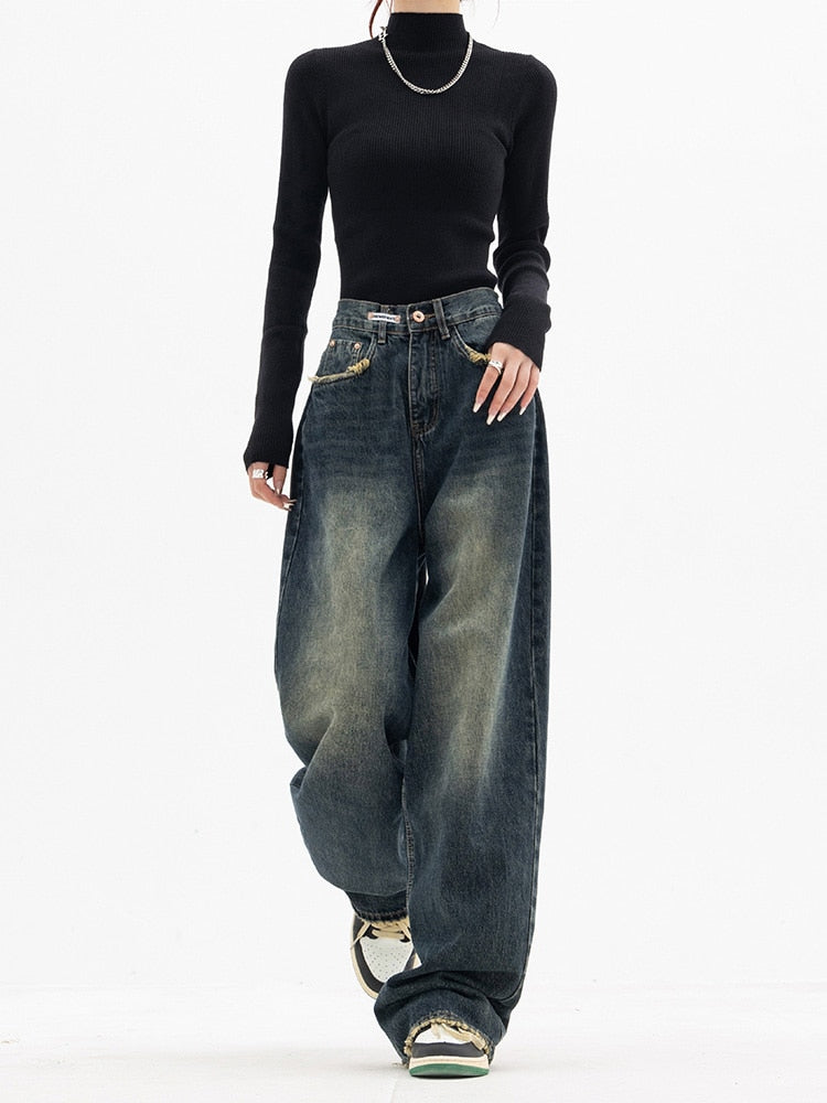 Luna | Baggy Jeans mit Hoher Taille und Lässigem Vintage-Look für Damen