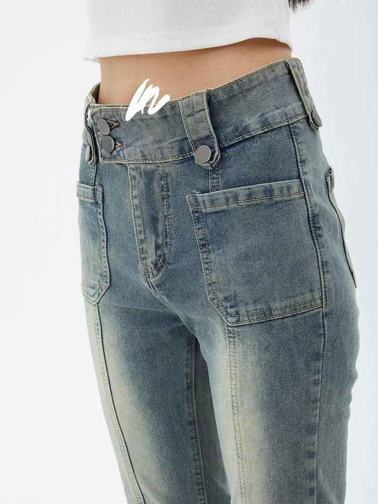 Klara | Jeans mit Hoher Taille und Vintage Denim für Damen