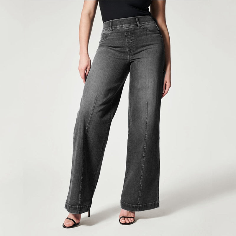 Liana | Jeans mit Weitem Schnitt und Hohem Elastischen Bund für Damen