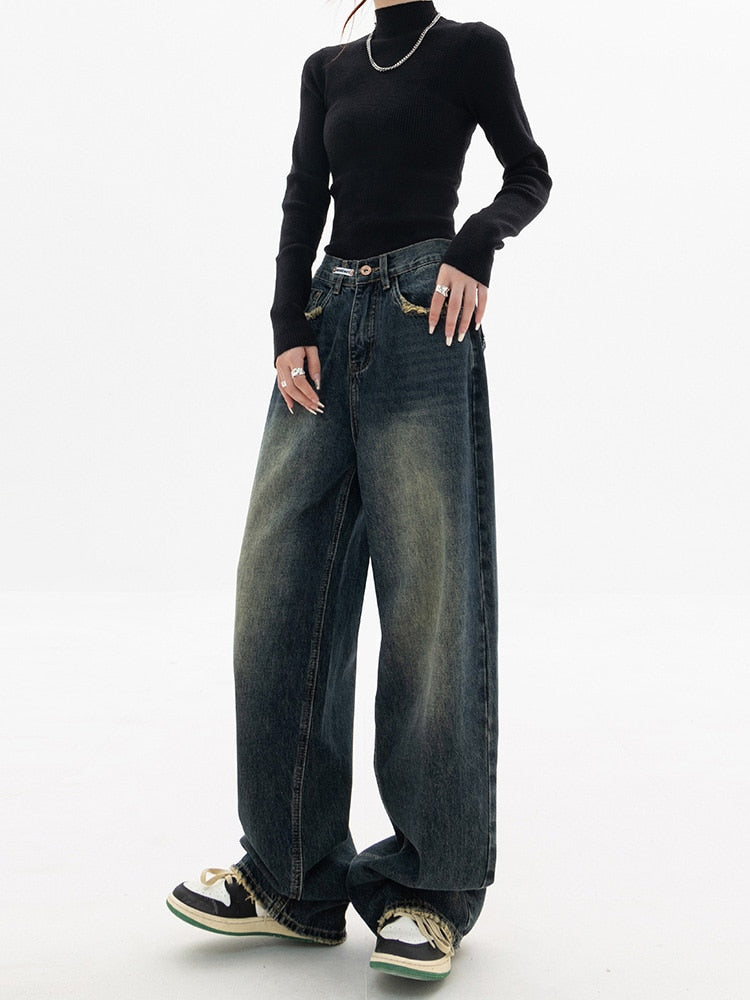 Lena | Y2K-Jeans mit Vintage-Charme und weitem Schnitt für Damen