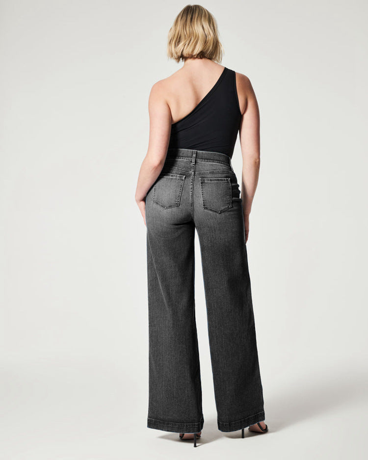 Liana | Jeans mit Weitem Schnitt und Hohem Elastischen Bund für Damen