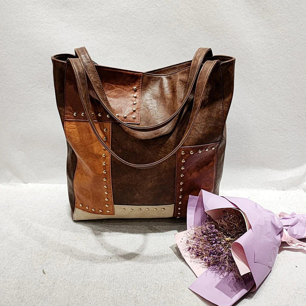 Aurelia | Schultertasche mit Stilvollem Patchwork-Design und Geräumigem Innenraum für Frauen