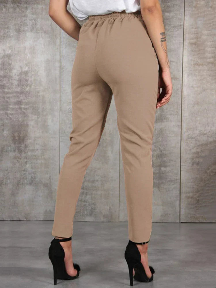 Siena | Hochtaillierte Hose mit Eleganter Silhouette und Schickem Gürtel für Damen