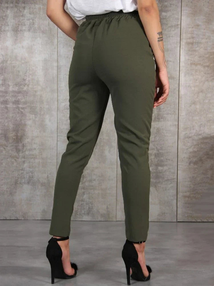 Siena | Hochtaillierte Hose mit Eleganter Silhouette und Schickem Gürtel für Damen