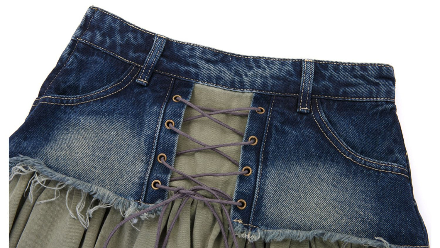 Livia | Jeansrock mit Vintage-Charme und Rüschen für modebewusste Frauen