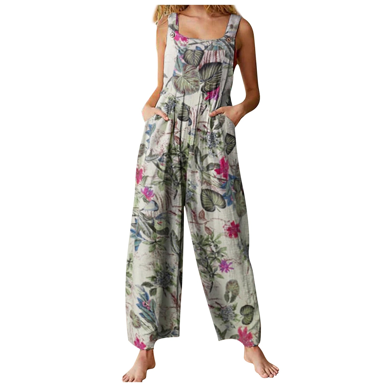 Liana | Jumpsuit mit Leichtem Stoff und Lebhaftem Multicolor-Muster für Damen