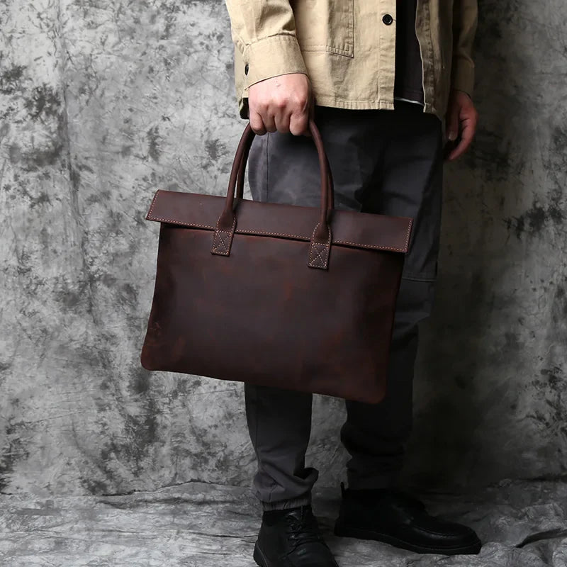 Alaric | Aktentasche aus Vintage-Leder mit elegantem Design für Herren