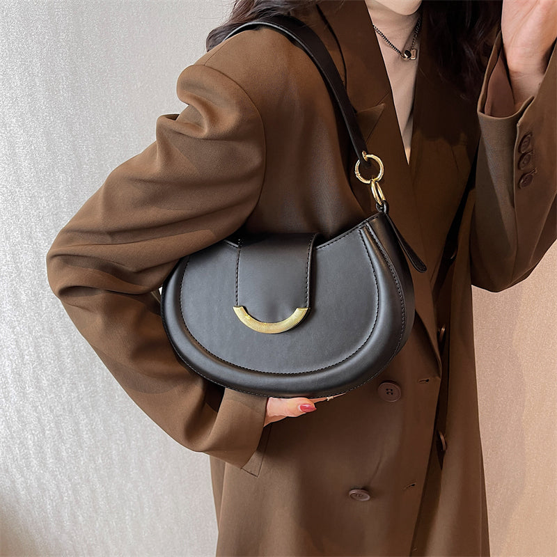 Lina | Schultertasche aus Leder mit stilvollem Design und praktischer Funktionalität für Damen