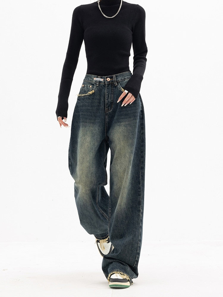 Luna | Baggy Jeans mit Hoher Taille und Lässigem Vintage-Look für Damen