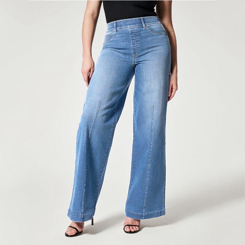 Liana | Jeans mit Weitem Schnitt und Hohem Elastischen Bund für Damen