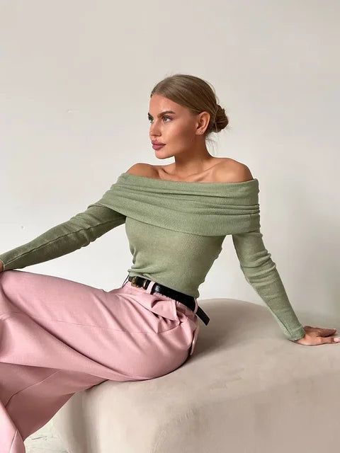 Livia | Off-Shoulder-Pullover mit Eleganz und Bequemlichkeit für Frauen