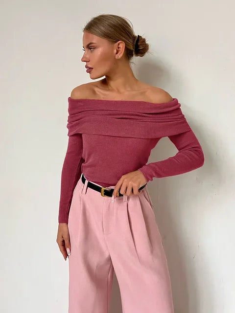 Livia | Off-Shoulder-Pullover mit Eleganz und Bequemlichkeit für Frauen