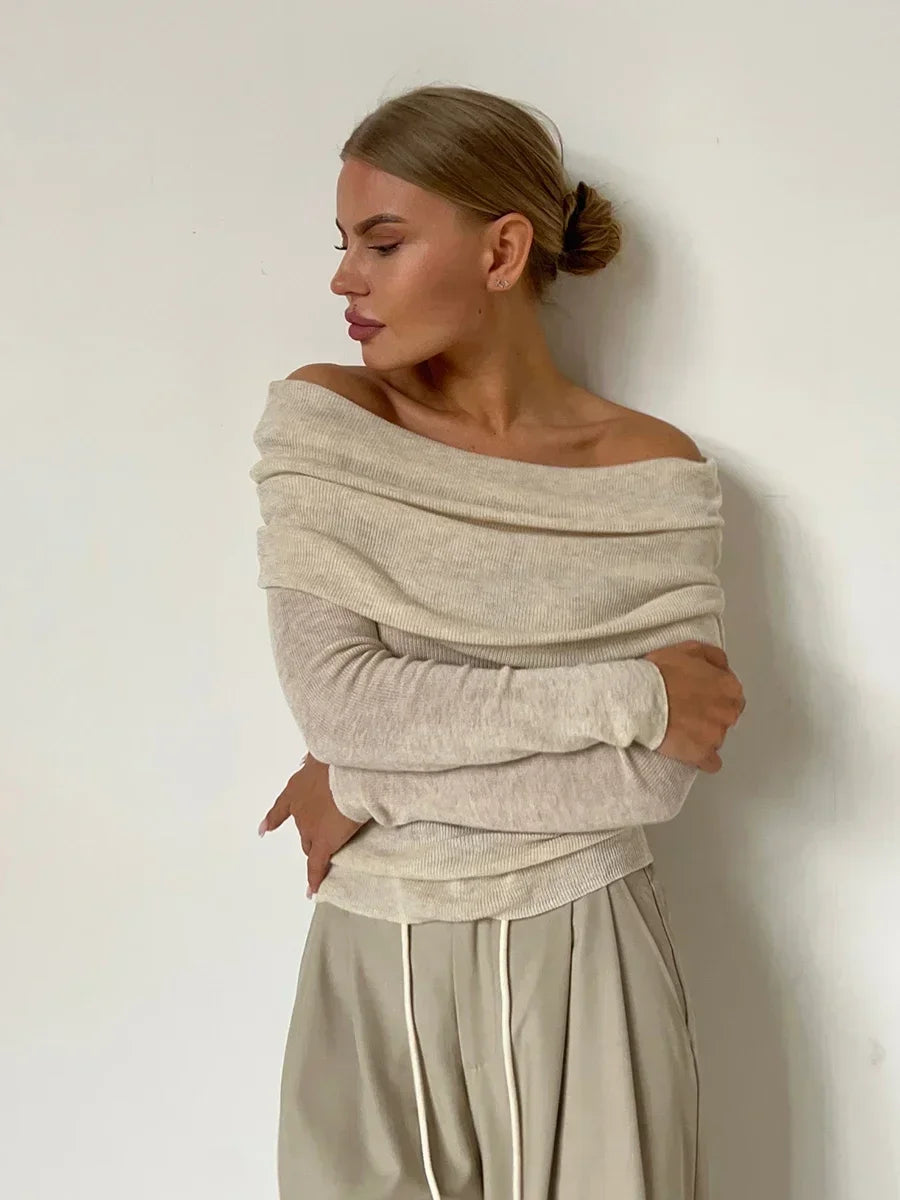 Livia | Off-Shoulder-Pullover mit Eleganz und Bequemlichkeit für Frauen