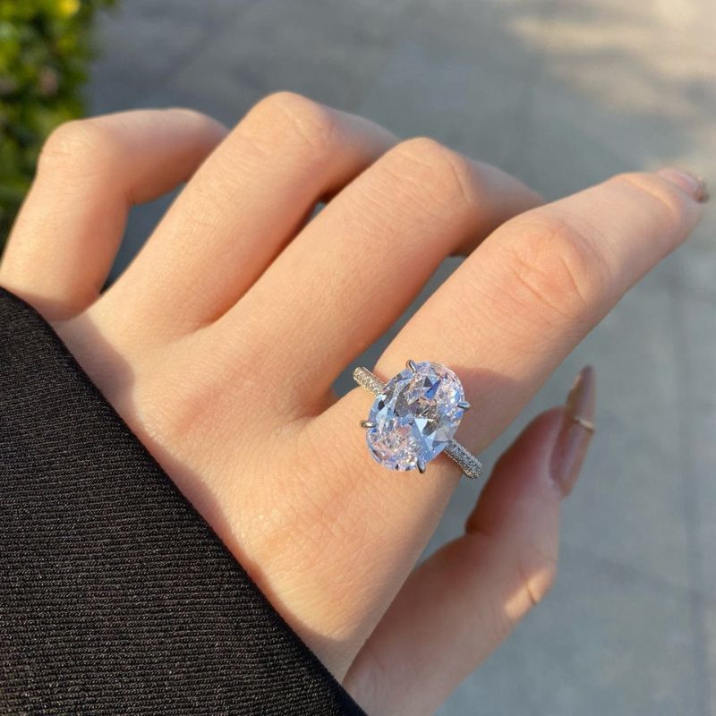 Celestia | Ovalschliff Ring mit Brillanz und zeitloser Eleganz für Frauen