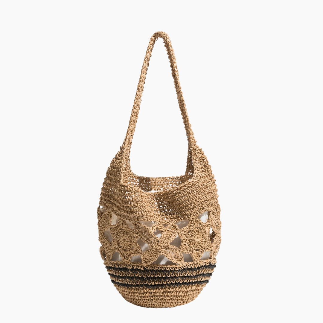 Sienna | Gewebte Strandtasche mit Hochwertigem Polyester und Stilvollem Design für Frauen