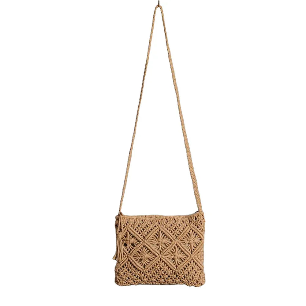 Sienna | Boho-Schultertasche mit Nachhaltigem Design und Quastenakzenten für Damen