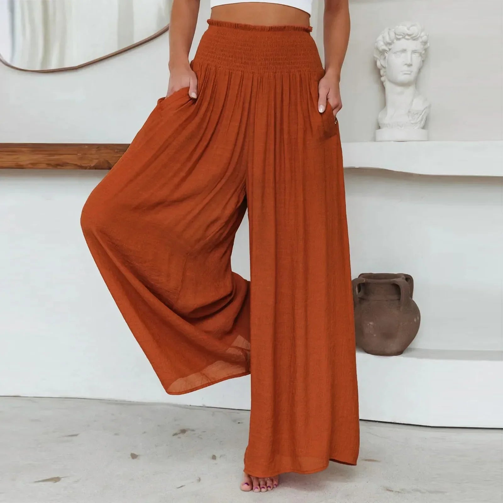 Aurelia | Palazzo-Hose mit Eleganter Passform und Kordeldetail für Frauen