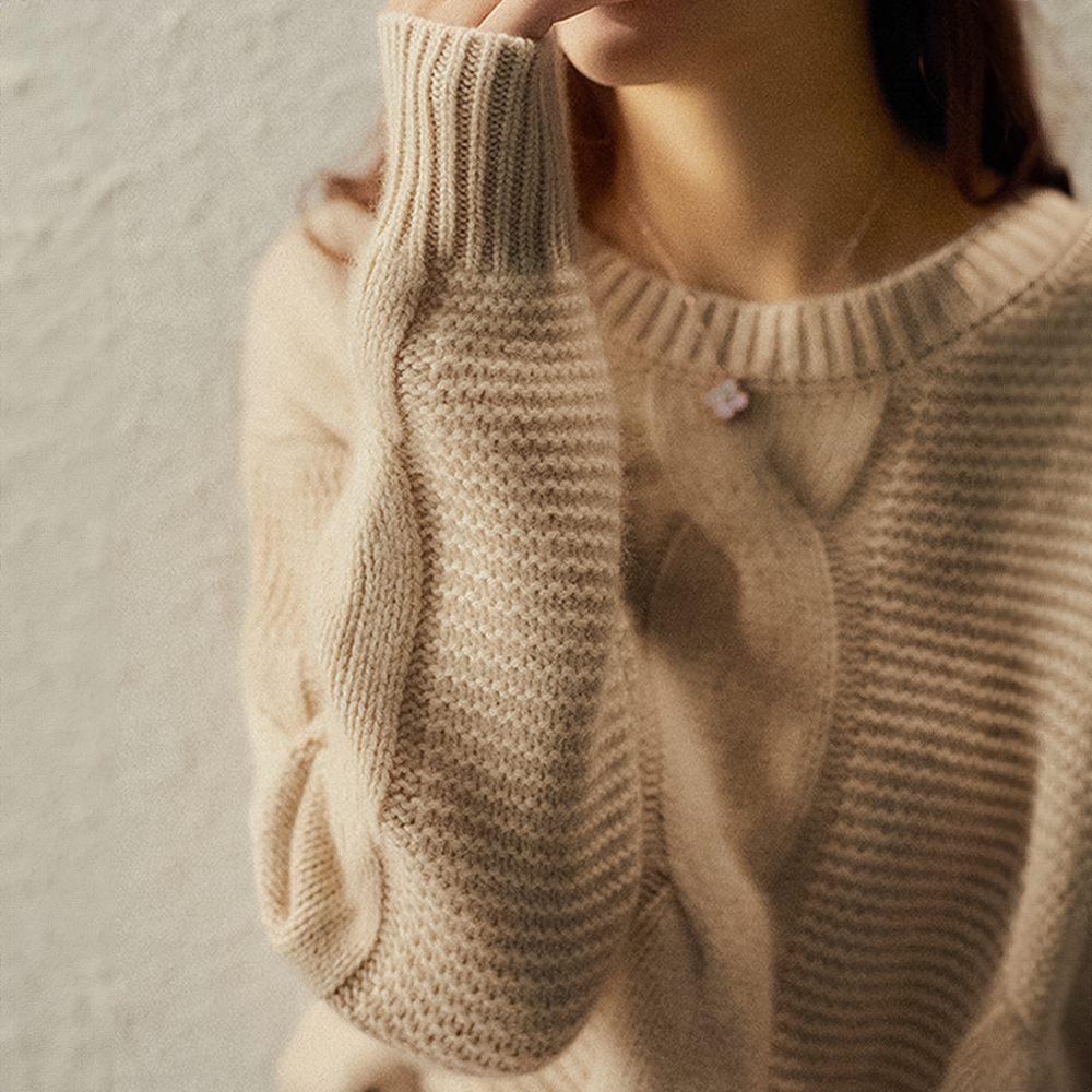 Mariselle | Pullover aus Kaschmir mit zeitloser Eleganz und edlem Strickdesign für Frauen