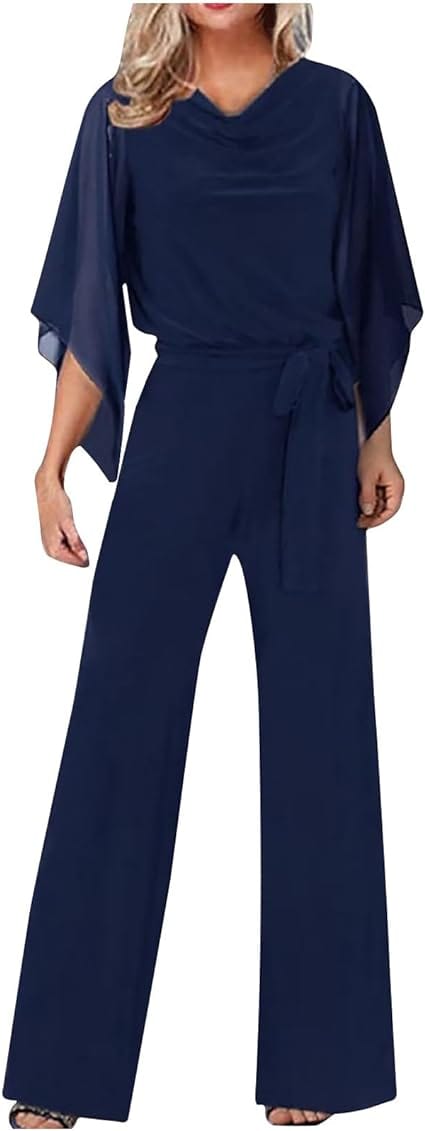 Amara | Einteiliger Jumpsuit mit Bequemen Schnitt und Asymmetrischen Ärmeln für Frauen