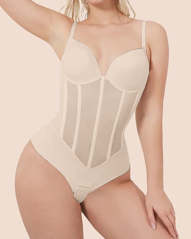 Celestia | Bodysuit mit Bauchkontrolle und elegantem Mesh für Damen