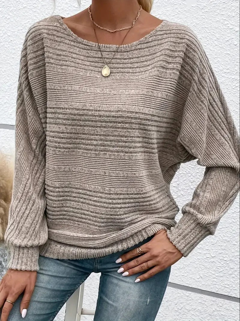 Celeste | Pullover mit Lockere Passform und Eleganten Bootsausschnitt für Damen