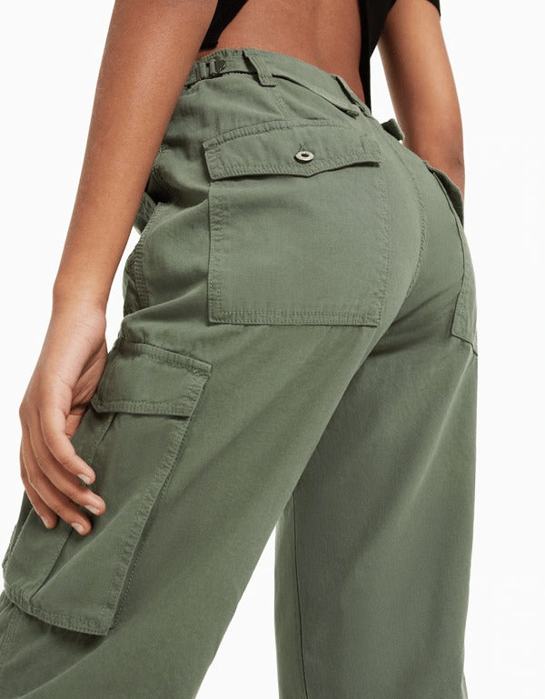 Zara | Cargo Hosen mit Hoher Taille und Praktischen Seitentaschen für Damen