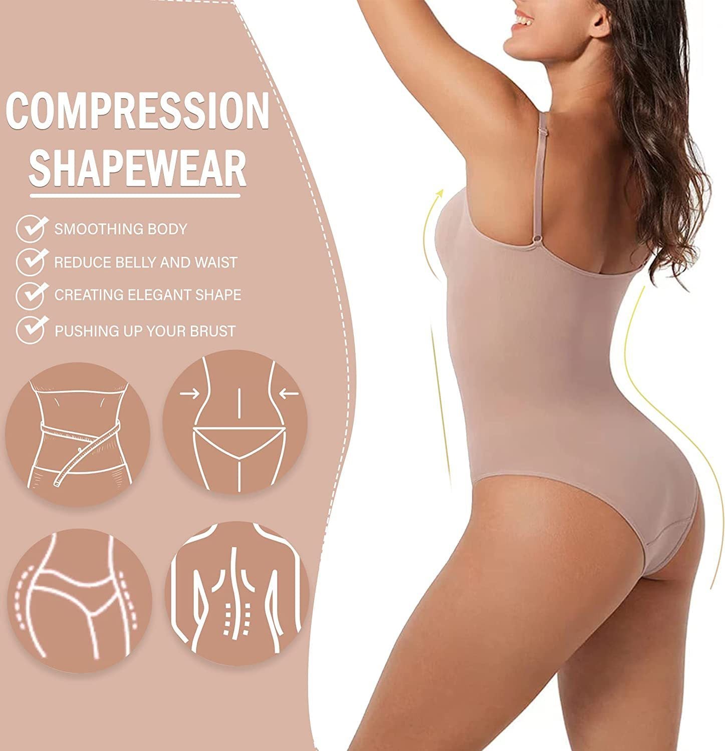 Celestina | Shapewear Bodysuit mit nahtlosem Design und Bauchstraffung für Frauen