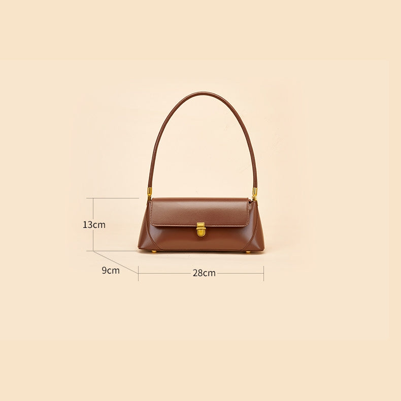 Luna | Baguette-Schultertasche mit Vintage-Stil und Wasserabweisendem Material für Frauen