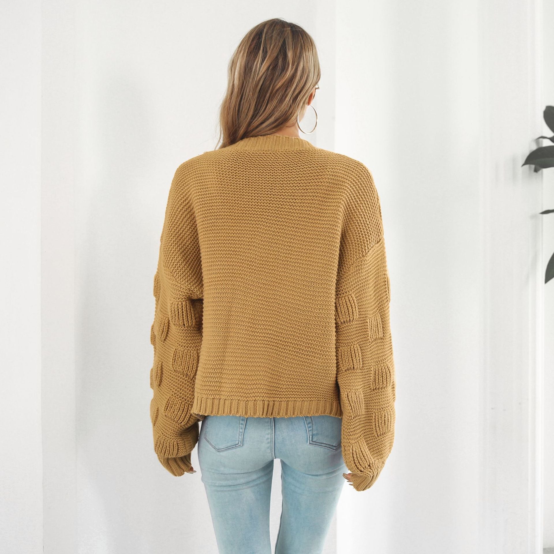 Celina | Strickjacke mit Puffärmeln und Chunky Knit für Damen