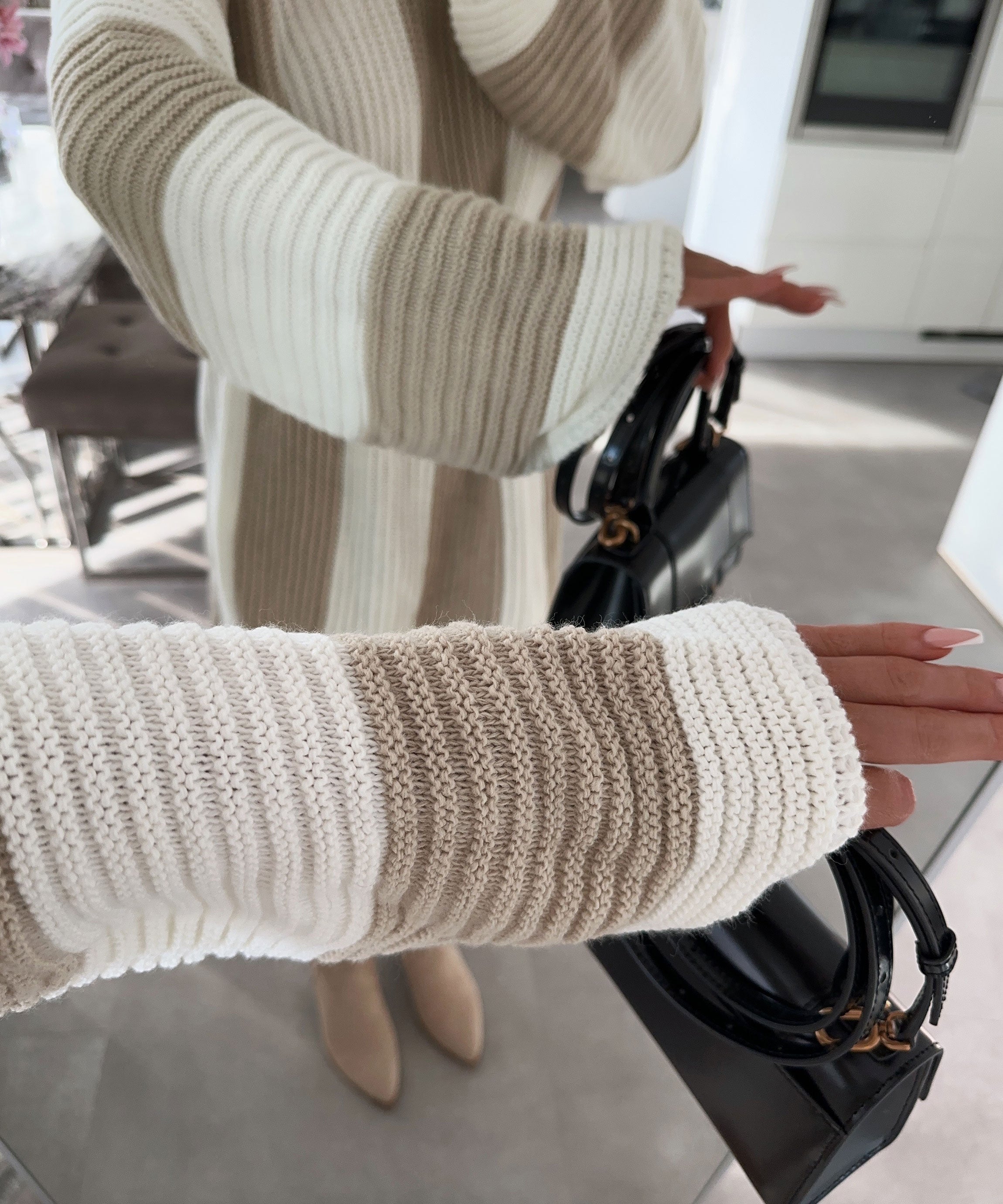 Isolde | Pullover mit Streifenmuster und Rollkragen für Damen