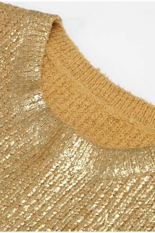 Lunaria | Strickpullover mit Metallic-Textur und Eleganz für modebewusste Frauen