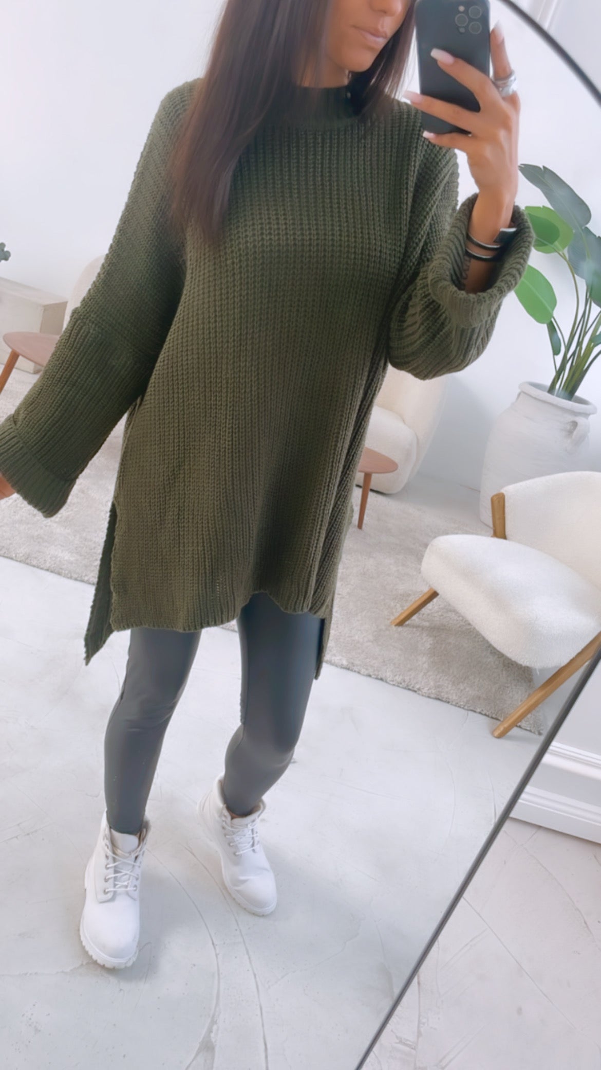 Liora | Oversize Pullover mit Stil und Seitenschlitz für Frauen