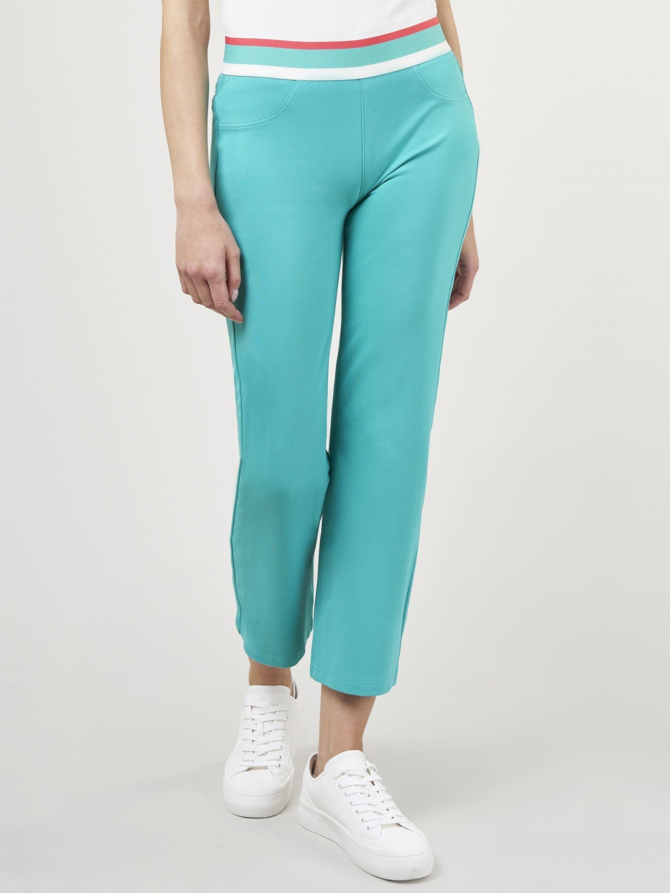 Luna | Cropped Flare Hose mit Bequemem Jersey-Stretch für Frauen