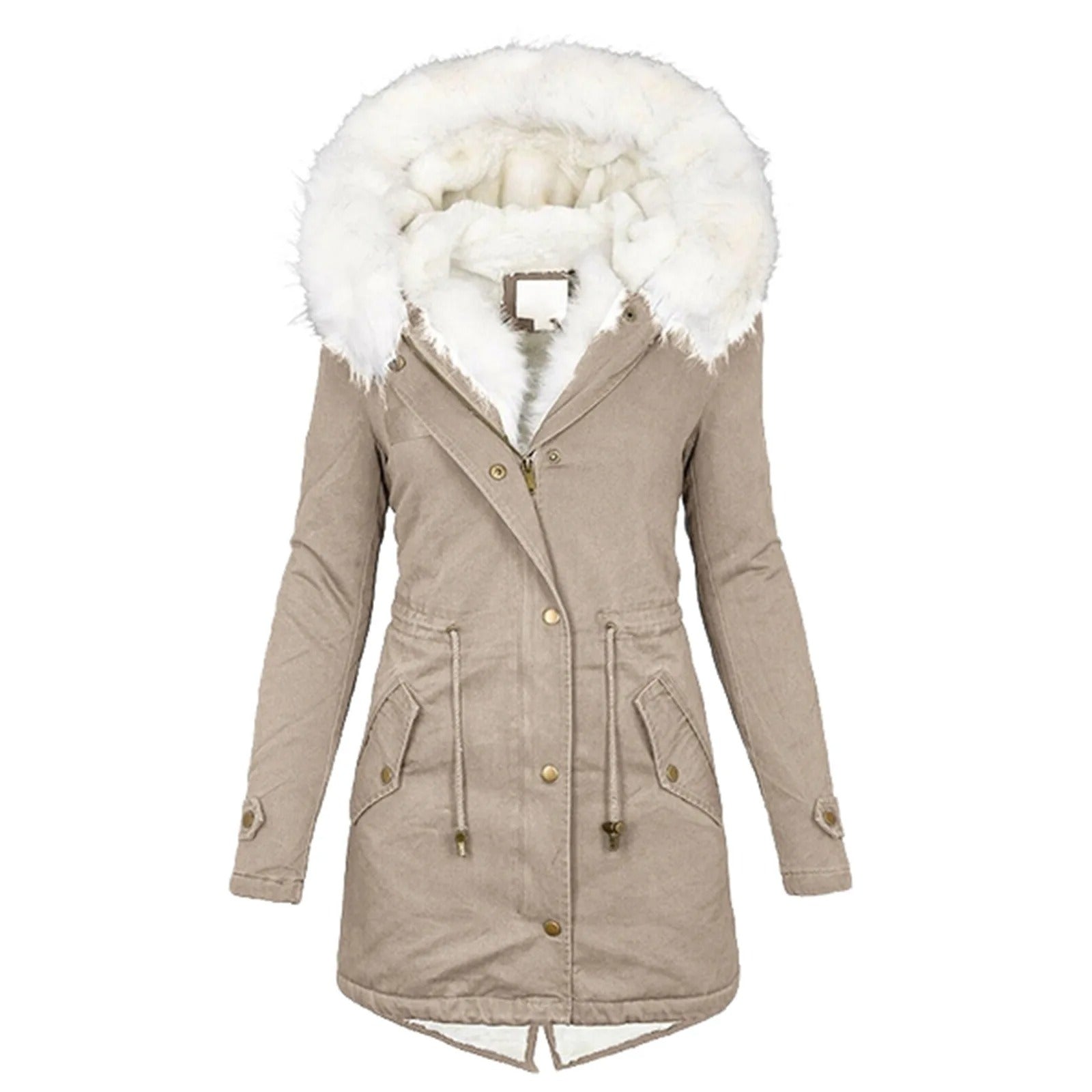 Allegra | Jacke mit warmer Kapuze und eleganter Silhouette für Damen im Winter