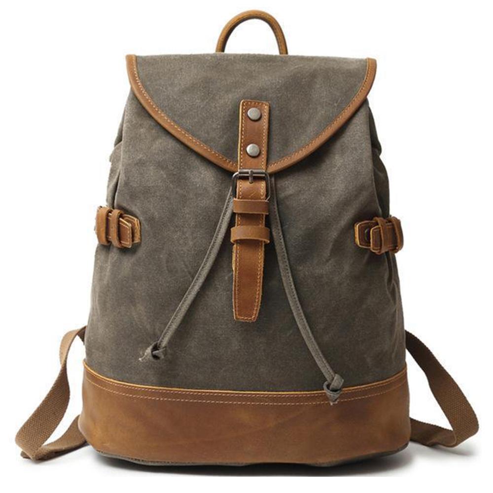 Lia | Canvas Rucksack mit Vintage-Design und Gepolstertem Laptopfach für Damen